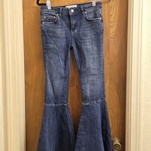 Free People Blue Flare Jeans
